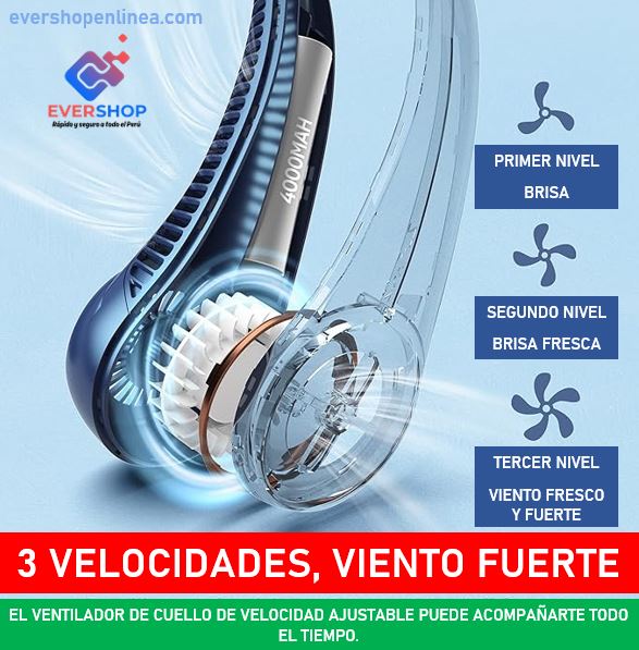 ventilador de cuello recagable de 3 velocidades